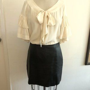 Kate Spade Black Saturday Leather Mini Skirt